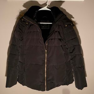 Zara Black Puffer with Hood